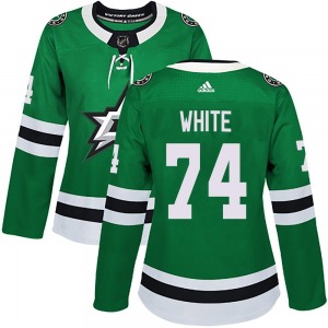 Women's Authentic Dallas Stars Gavin White White Green Home Official Adidas Jersey