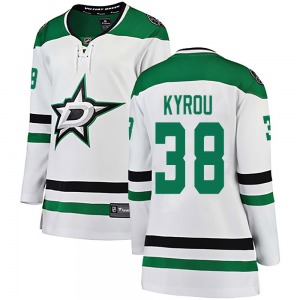 Women's Breakaway Dallas Stars Christian Kyrou White Away Official Fanatics Branded Jersey